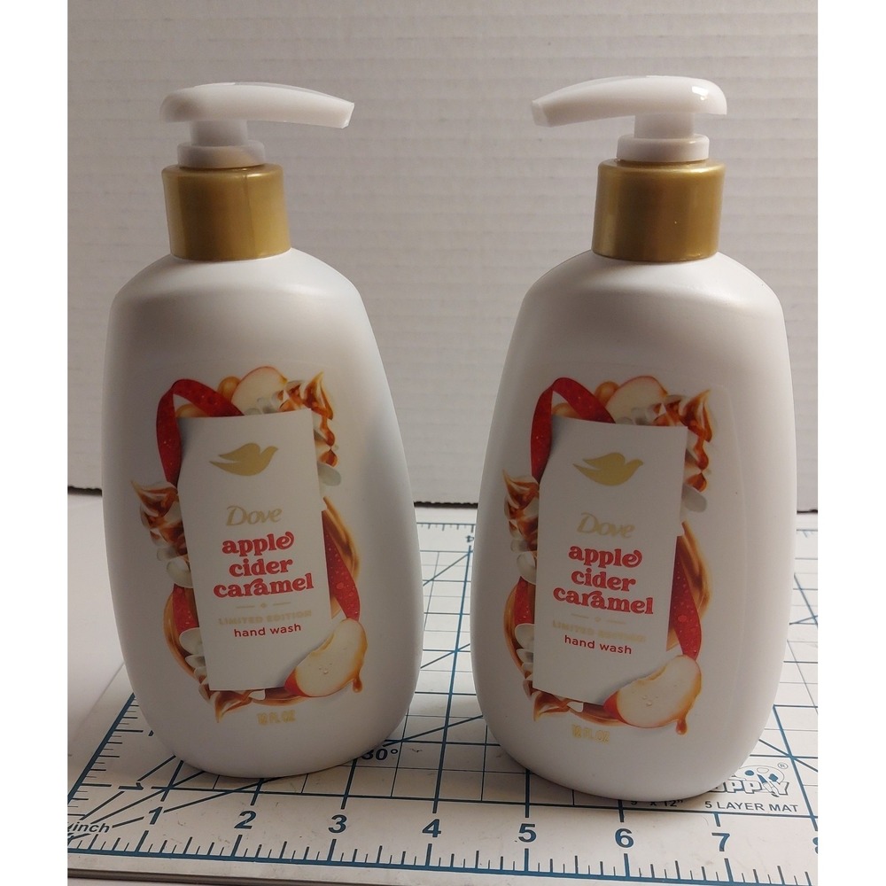 Set (2) Dove Apple Cider Caramel Limited Edition Hand Wash Holiday Treats 12 oz